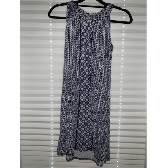 Blue Patterned Mini Dress - Picture 2 of 3